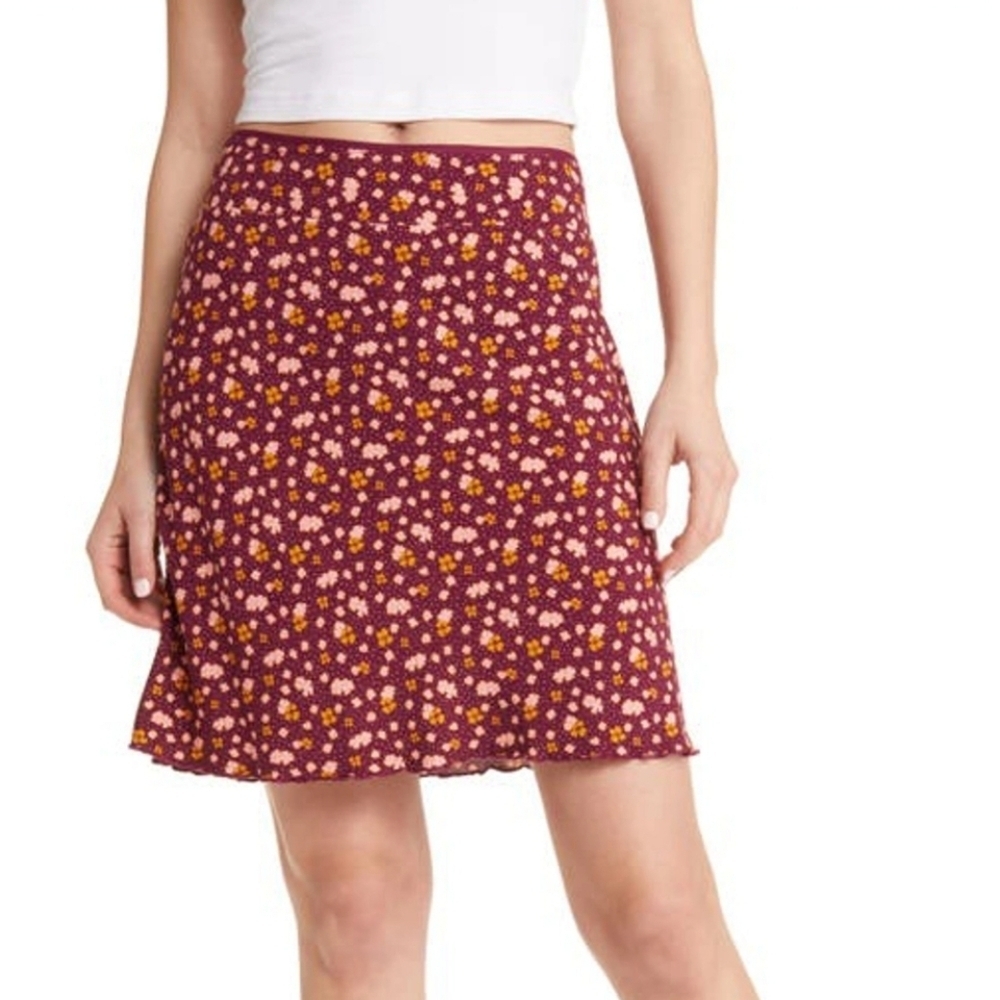 Free People Irl Floral Midi Skirt